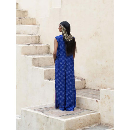 PINK CITY BY SARIKA Blue Easy Breezy Jumpsuit