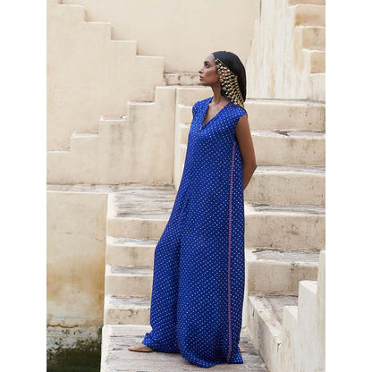 PINK CITY BY SARIKA Blue Easy Breezy Jumpsuit