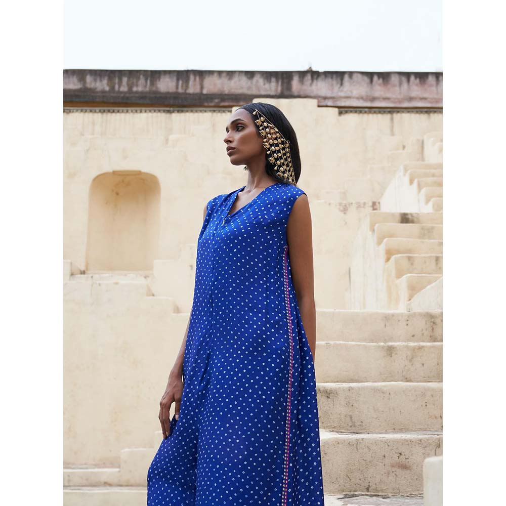 PINK CITY BY SARIKA Blue Easy Breezy Jumpsuit