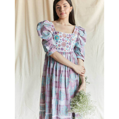 Pinnacle By Shruti Sancheti Multi-Color Mul Printed And Embroidered Maxi