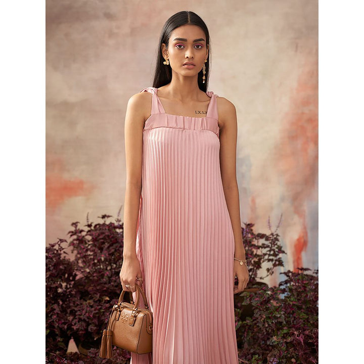 Pleats by Aruni Pink Pleats Slip Dress