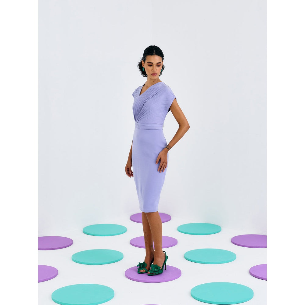 Pleats by Aruni Lilac Classic Pleated Dress