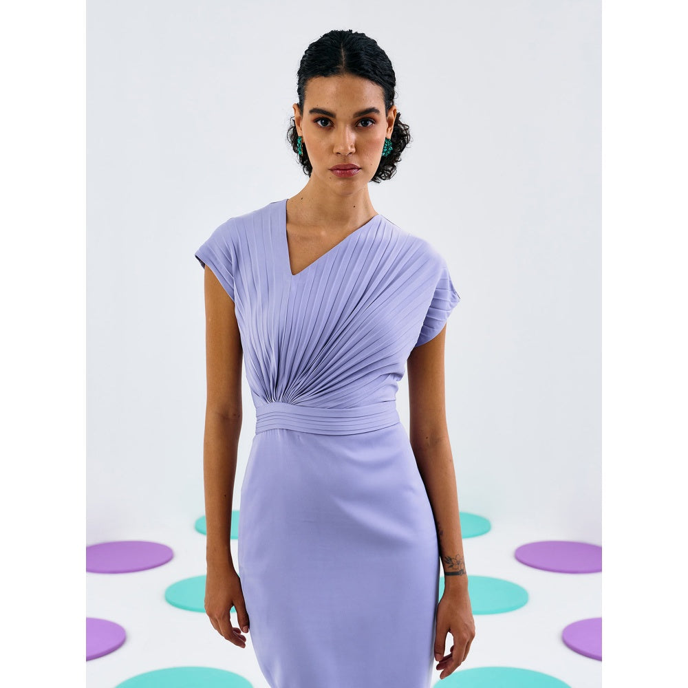 Pleats by Aruni Lilac Classic Pleated Dress