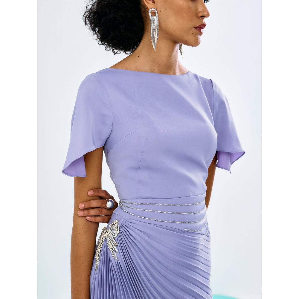 Pleats by Aruni Lilac Timeless Pleated Dress