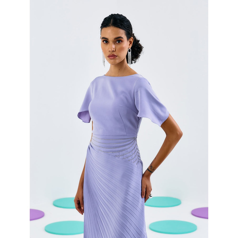 Pleats by Aruni Lilac Timeless Pleated Dress