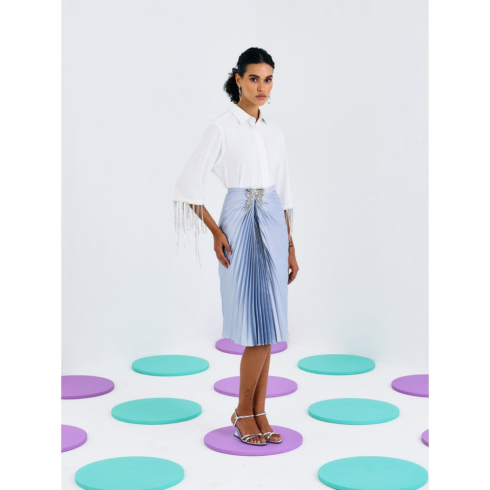 Pleats by Aruni Blue Forever Pleated Skirt