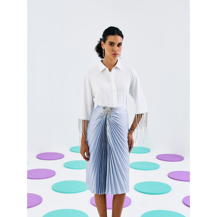 Pleats by Aruni Blue Forever Pleated Skirt