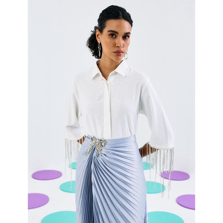 Pleats by Aruni Blue Forever Pleated Skirt