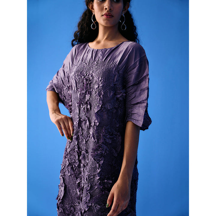 Pleats by Aruni Purple Crinkled Dress