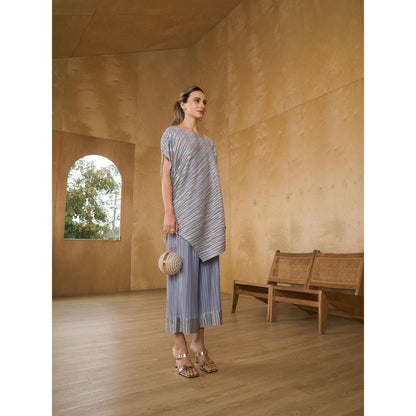 Pleats by Aruni Purple Top with Pant (Set of 2)