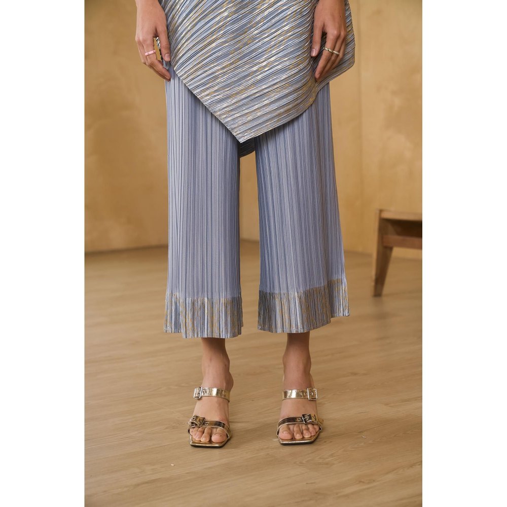 Pleats by Aruni Purple Top with Pant (Set of 2)