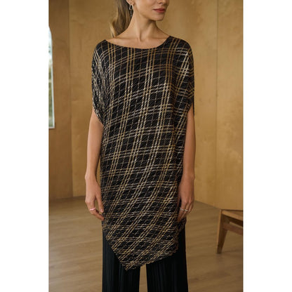 Pleats by Aruni Black Top with Pant (Set of 2)