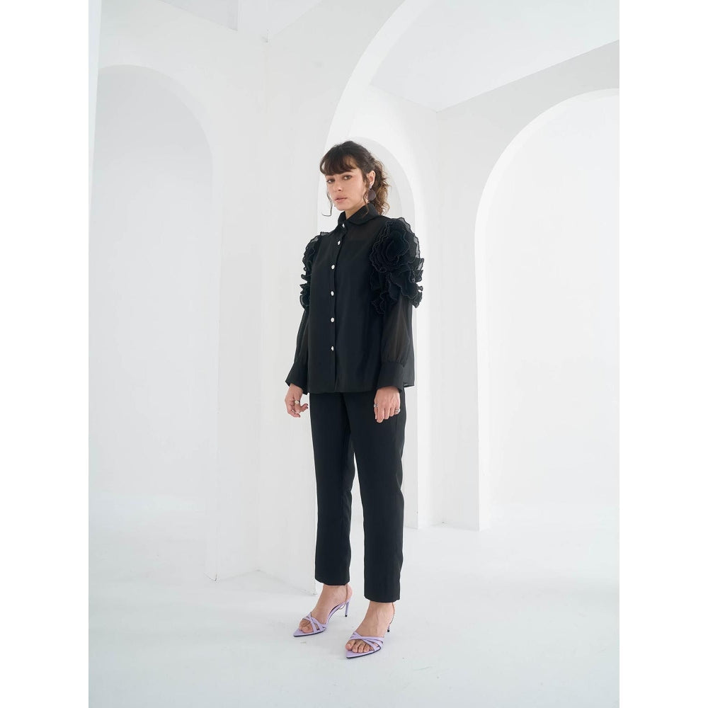 Pleats by Aruni Black Lynna Shirt