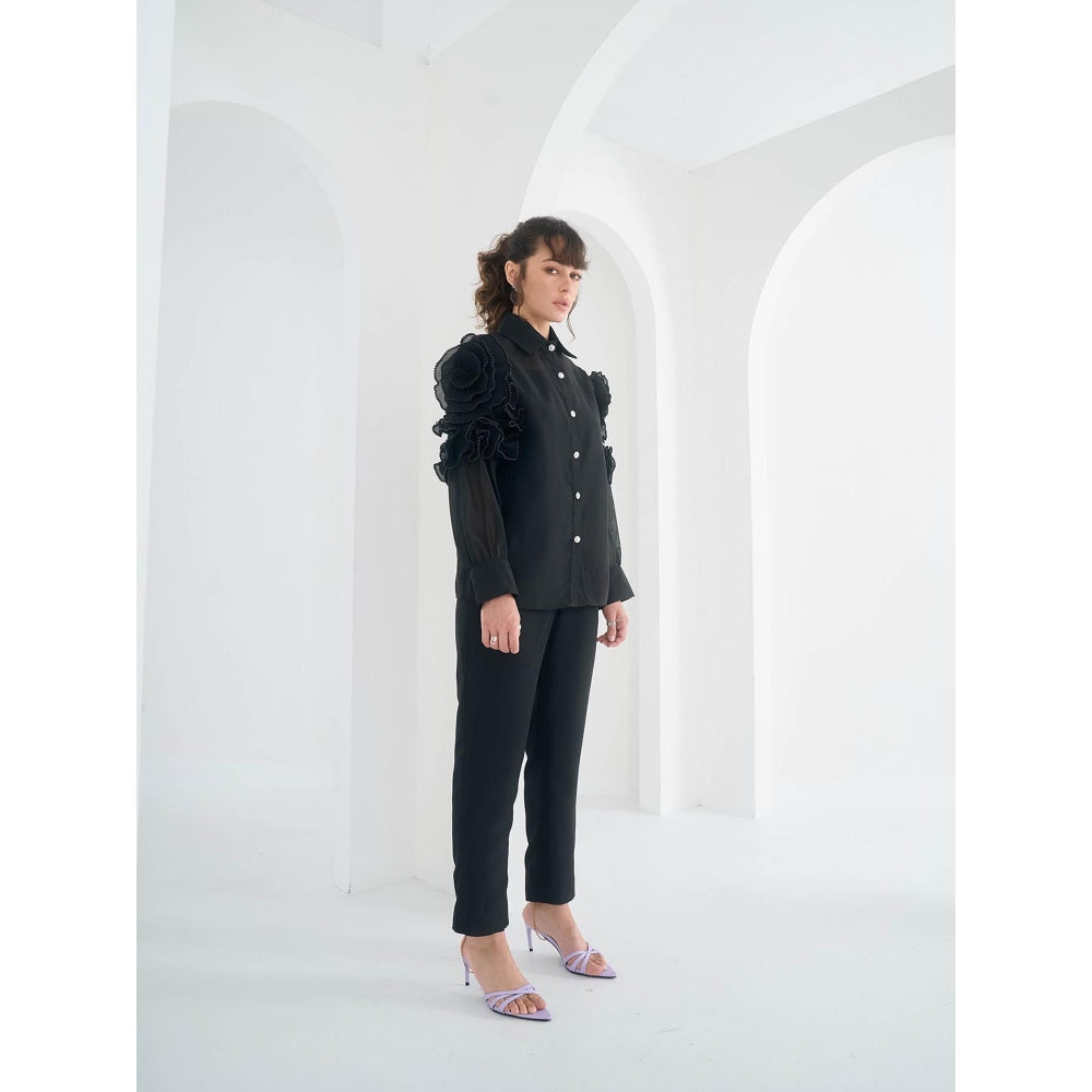Pleats by Aruni Black Lynna Shirt