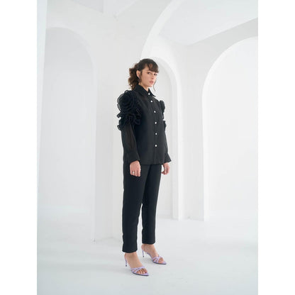 Pleats by Aruni Black Lynna Shirt
