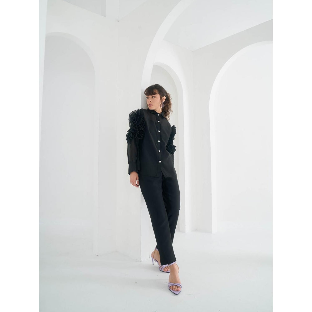 Pleats by Aruni Black Lynna Shirt