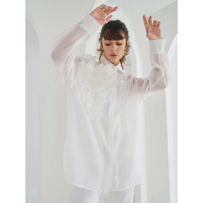 Pleats by Aruni White Yasmin Shirt