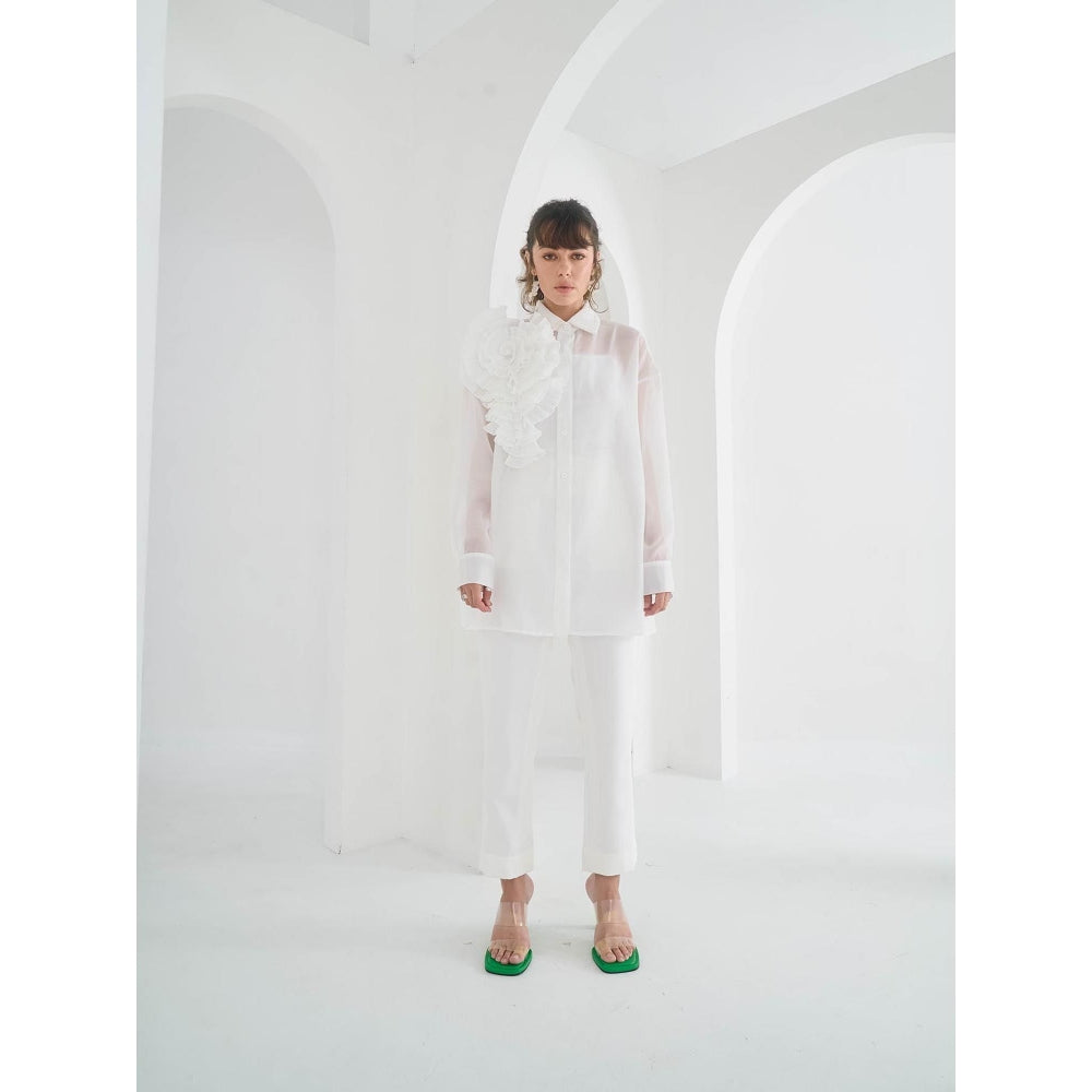 Pleats by Aruni White Yasmin Shirt