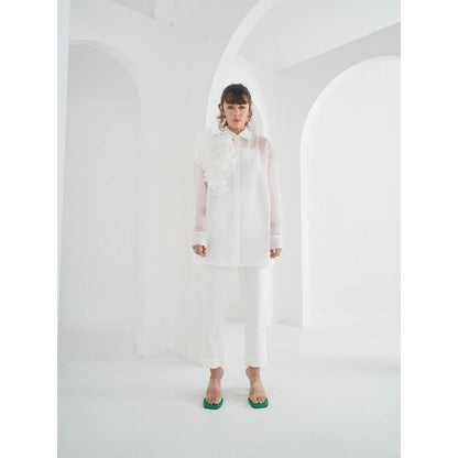 Pleats by Aruni White Yasmin Shirt