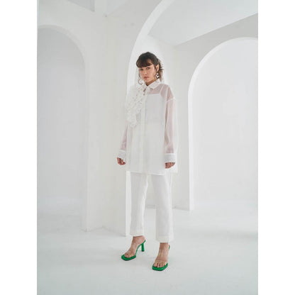 Pleats by Aruni White Yasmin Shirt
