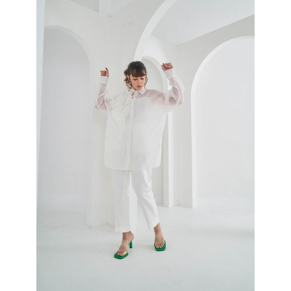 Pleats by Aruni White Yasmin Shirt
