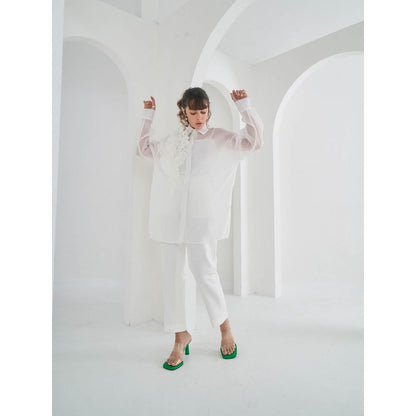 Pleats by Aruni White Yasmin Shirt