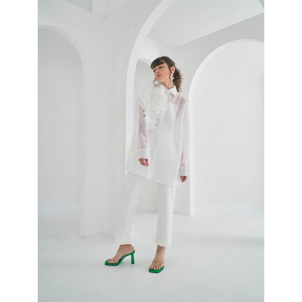 Pleats by Aruni White Yasmin Shirt