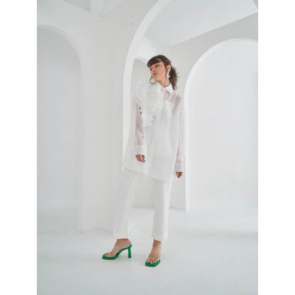 Pleats by Aruni White Yasmin Shirt
