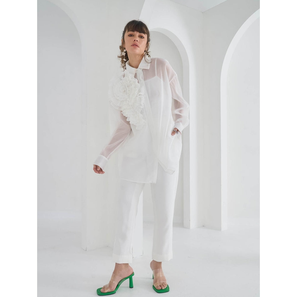 Pleats by Aruni White Yasmin Shirt