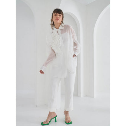 Pleats by Aruni White Yasmin Shirt