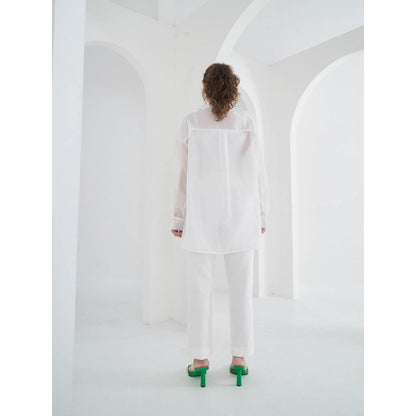 Pleats by Aruni White Yasmin Shirt