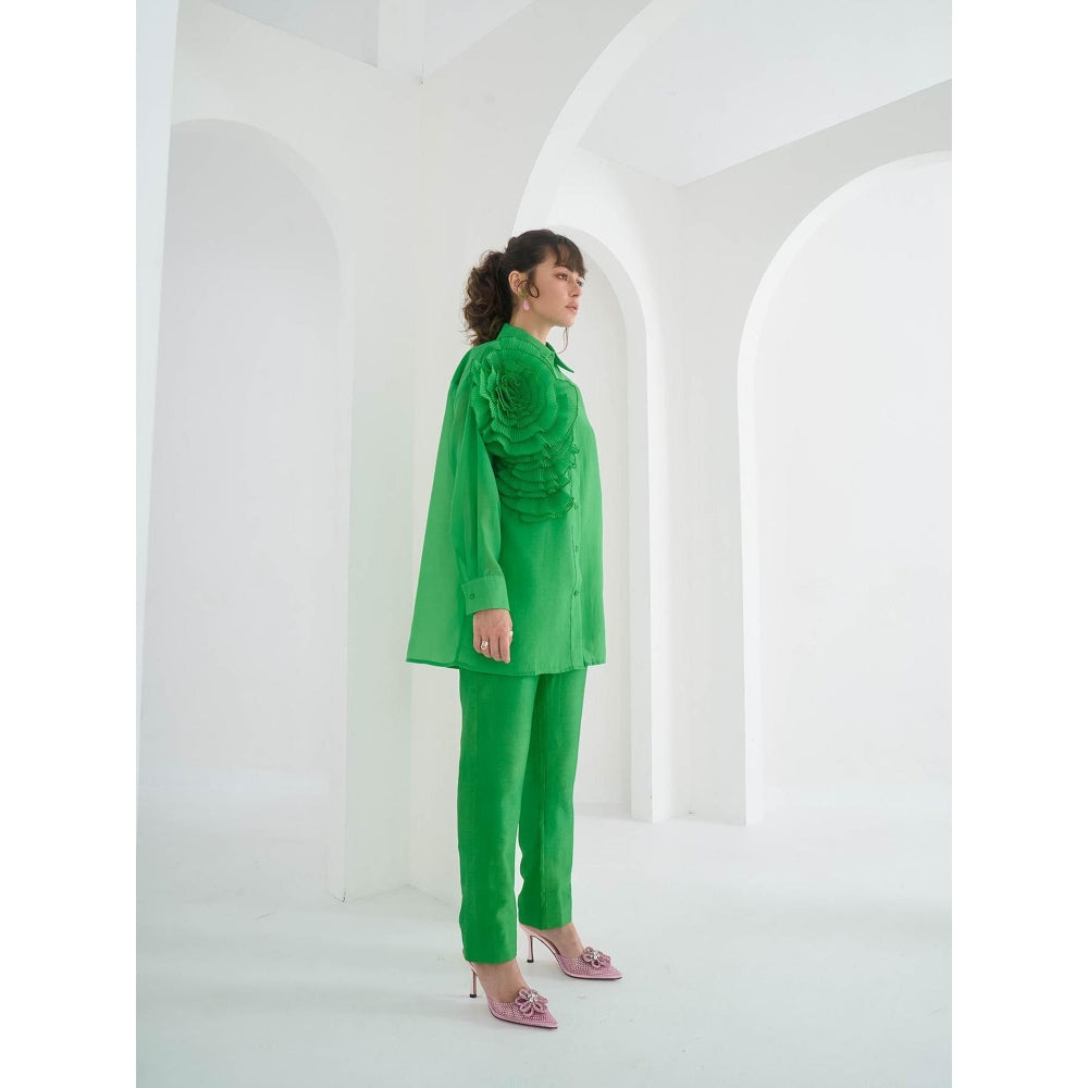 Pleats by Aruni Green Yasmin Shirt