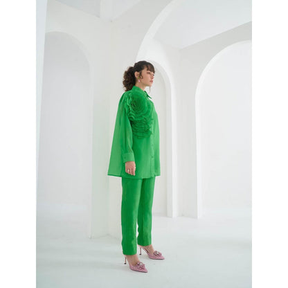 Pleats by Aruni Green Yasmin Shirt