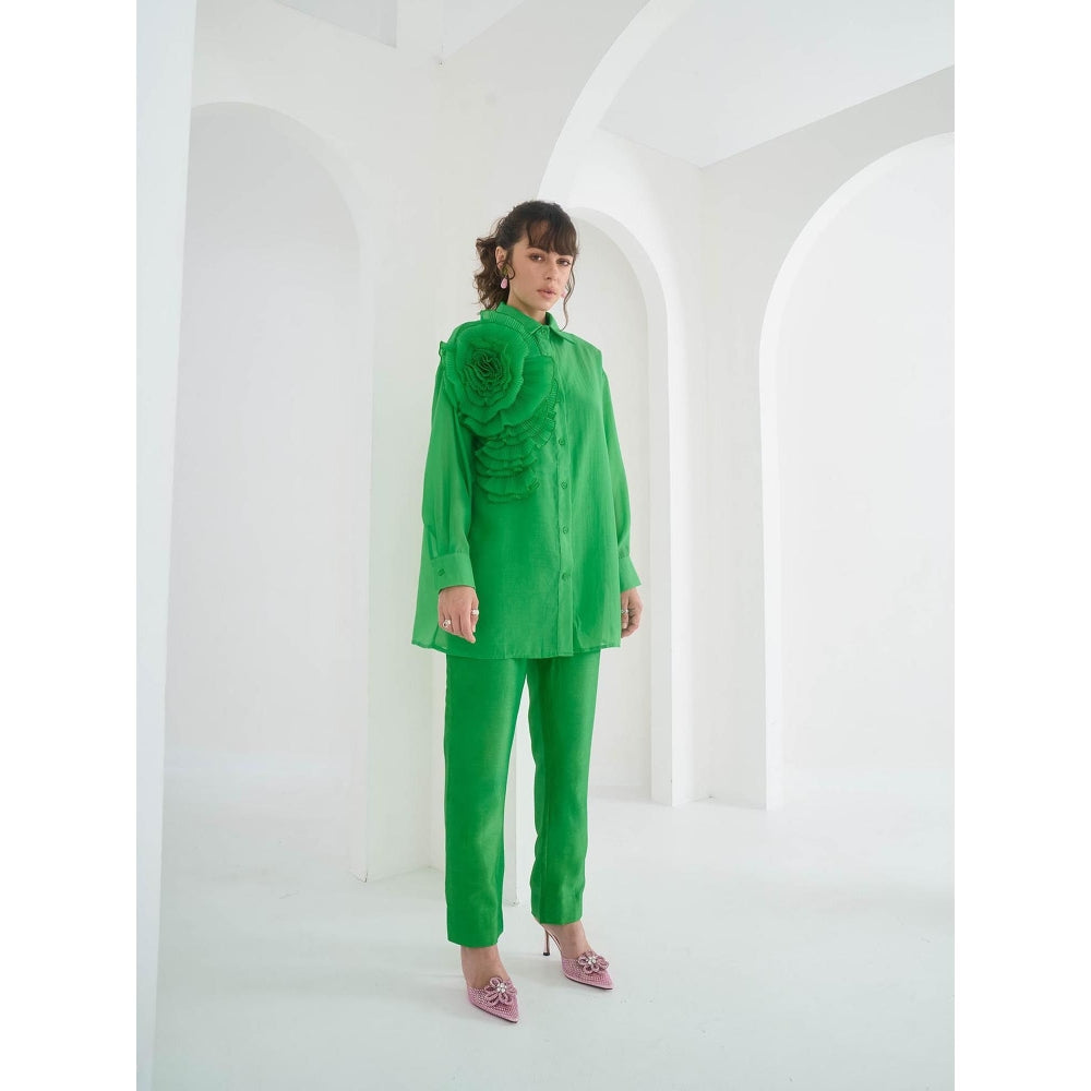 Pleats by Aruni Green Yasmin Shirt