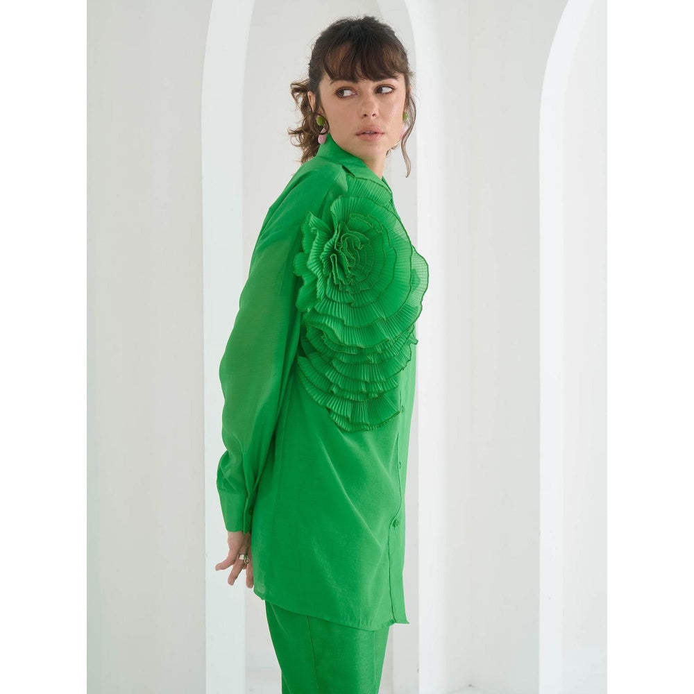 Pleats by Aruni Green Yasmin Shirt