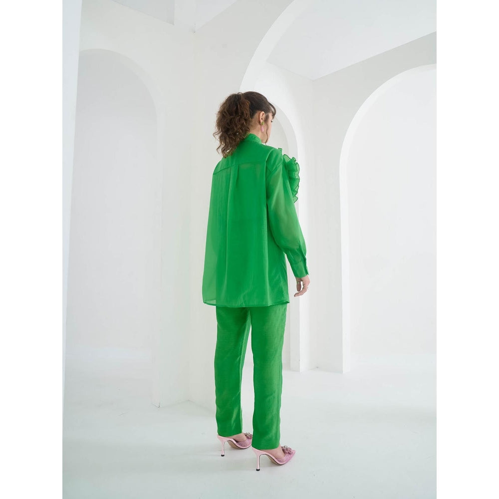Pleats by Aruni Green Yasmin Shirt