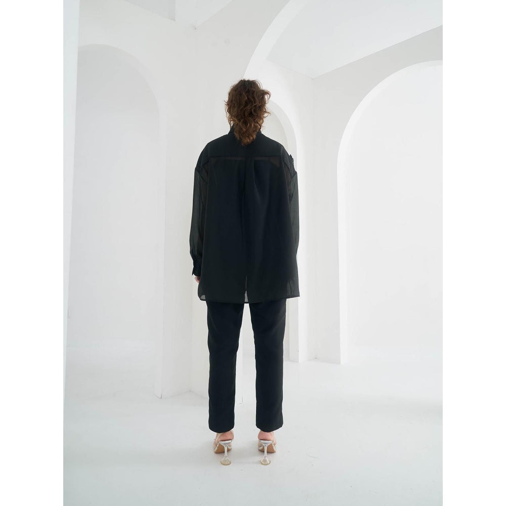 Pleats by Aruni Black Yasmin Shirt