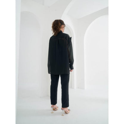 Pleats by Aruni Black Yasmin Shirt