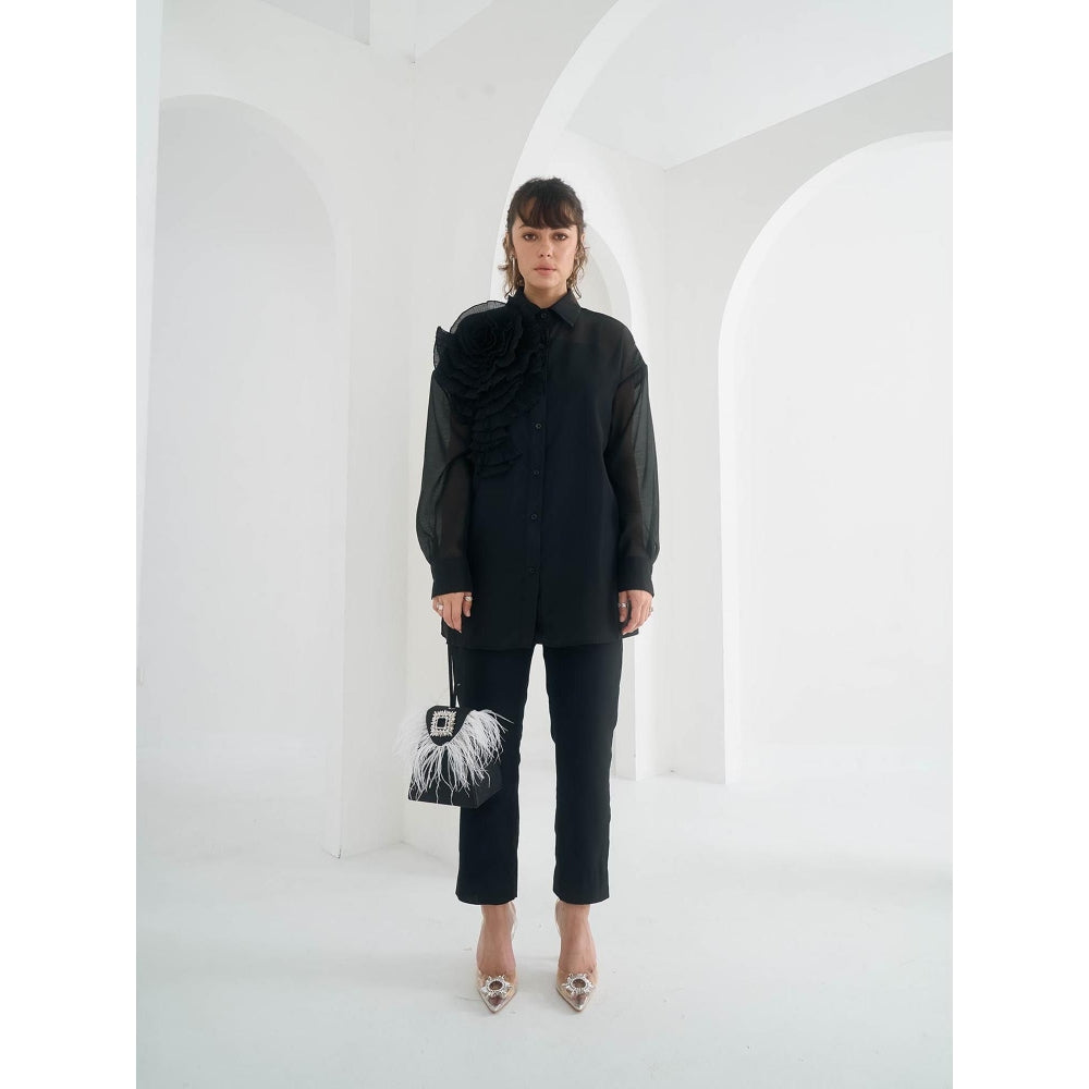 Pleats by Aruni Black Yasmin Shirt