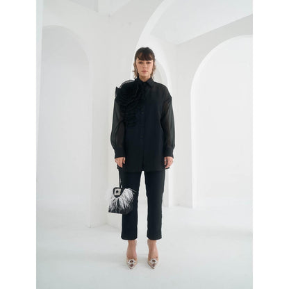 Pleats by Aruni Black Yasmin Shirt