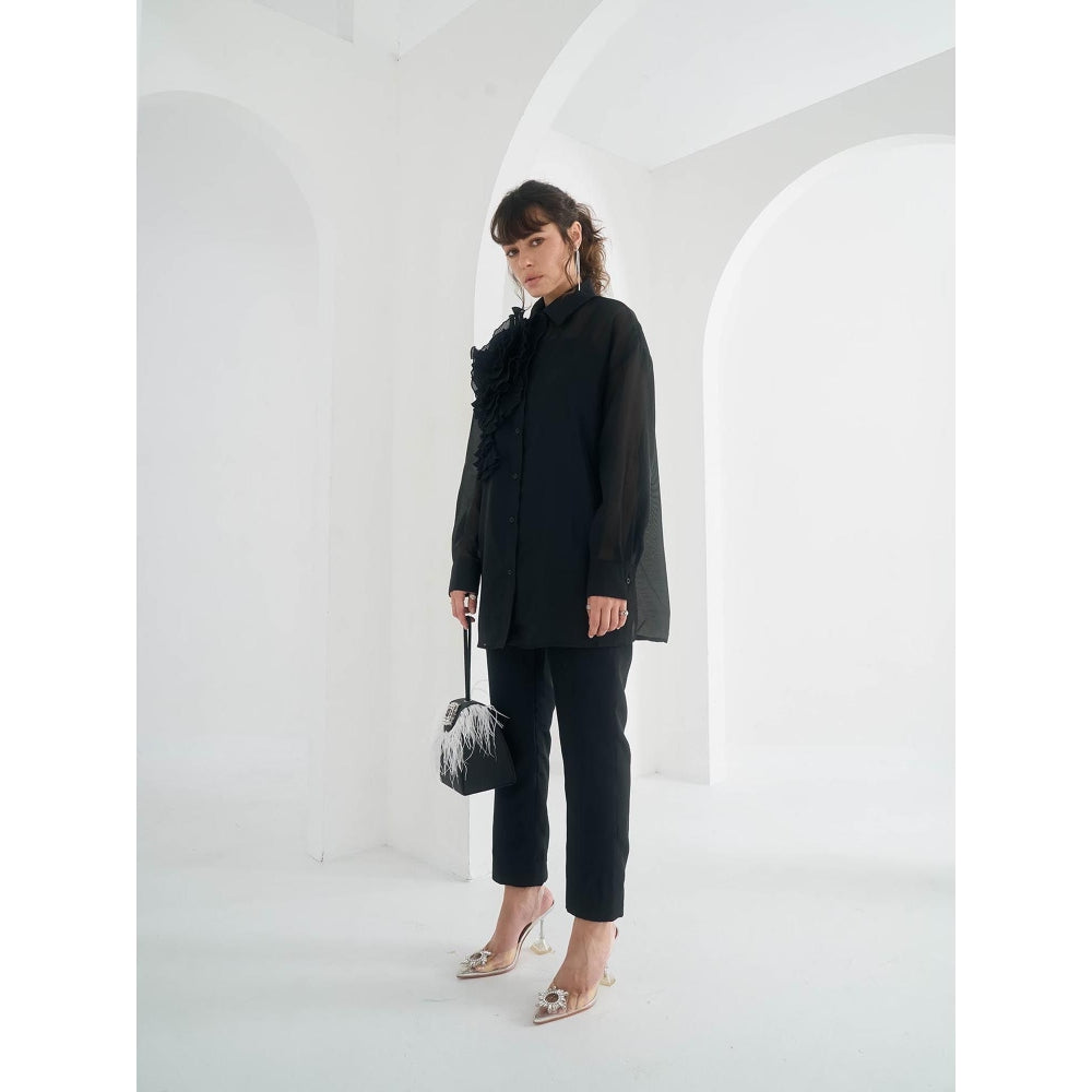 Pleats by Aruni Black Yasmin Shirt