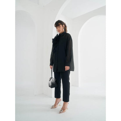 Pleats by Aruni Black Yasmin Shirt