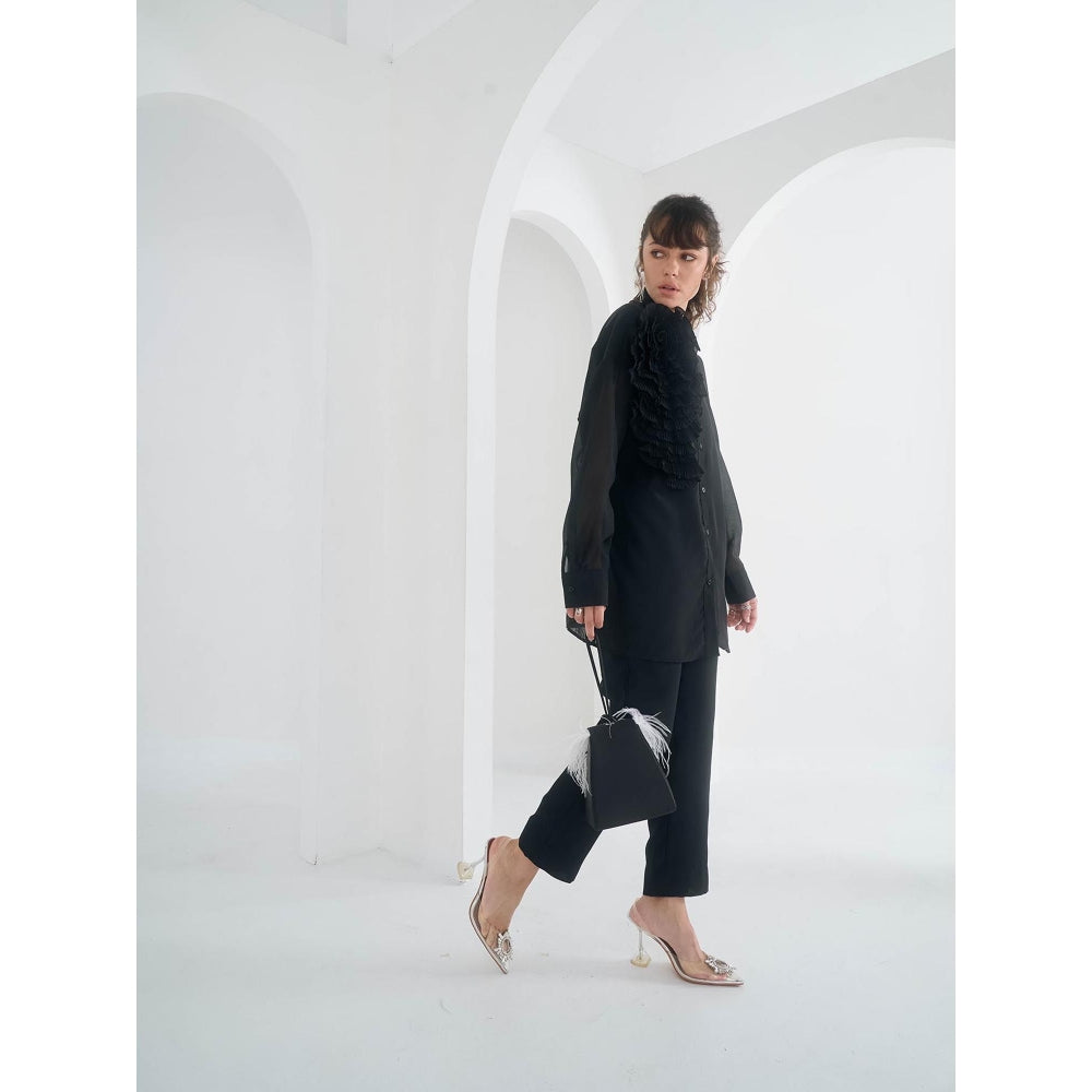 Pleats by Aruni Black Yasmin Shirt