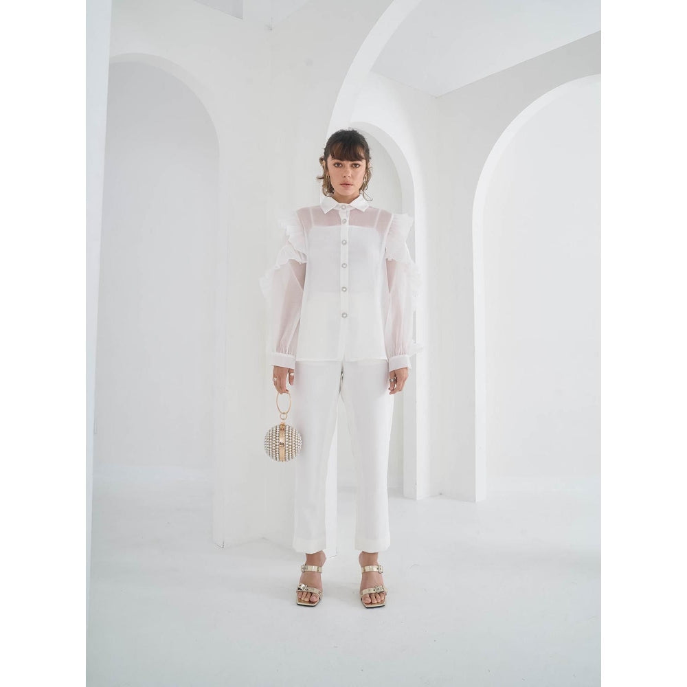 Pleats by Aruni White Matie Shirt