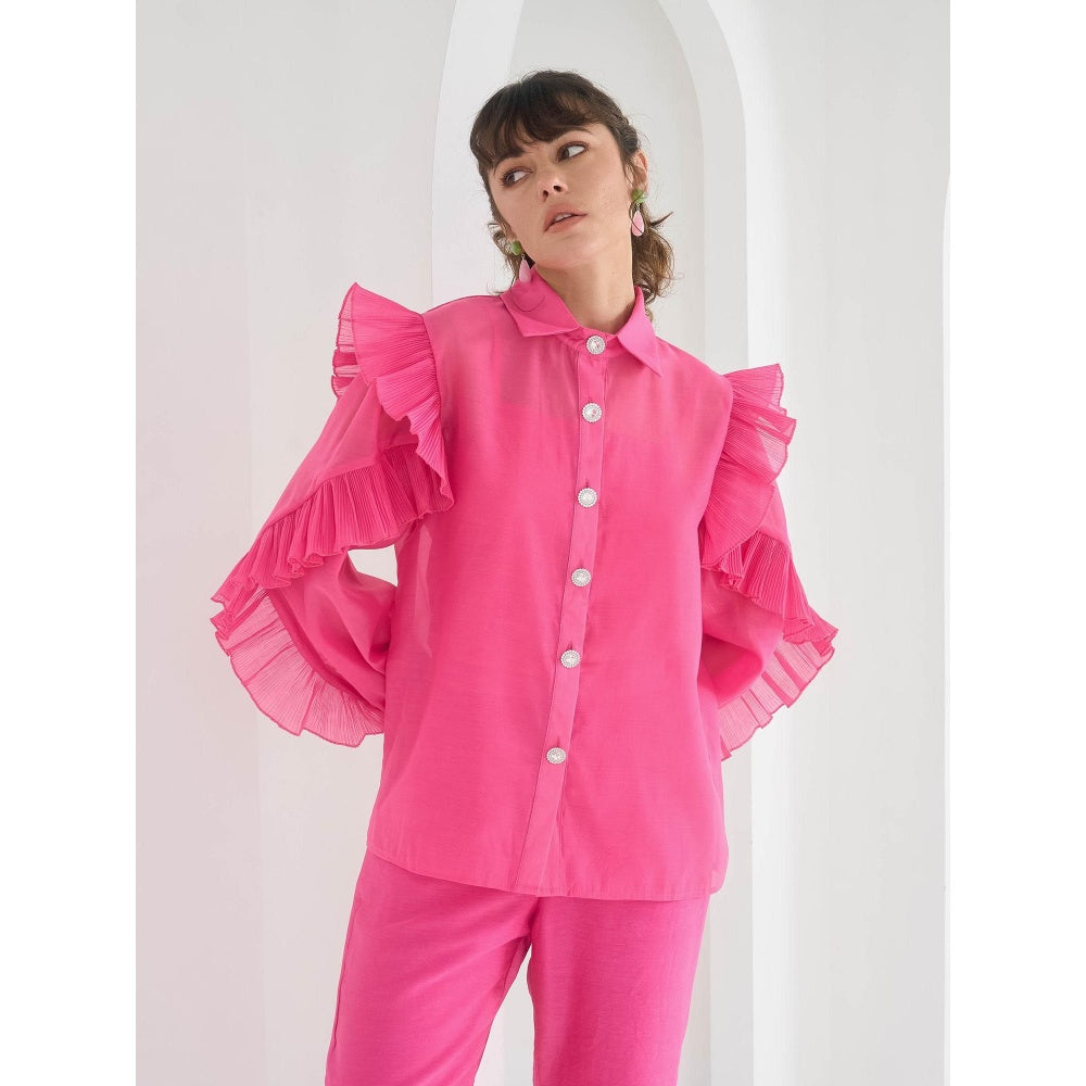 Pleats by Aruni Pink Matie Shirt
