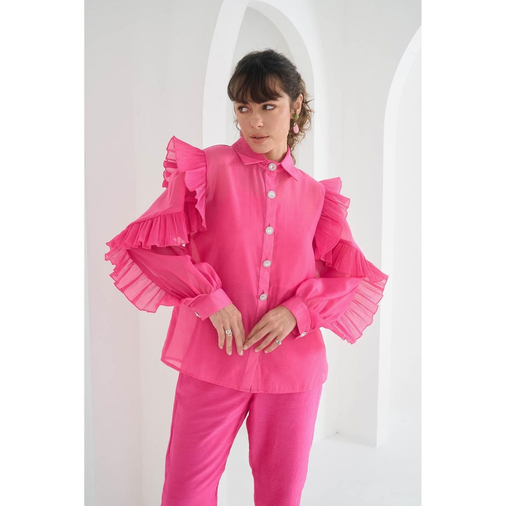 Pleats by Aruni Pink Matie Shirt