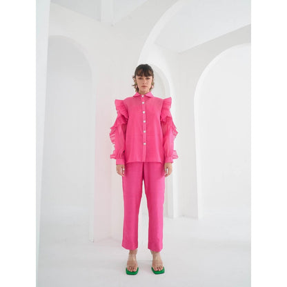 Pleats by Aruni Pink Matie Shirt