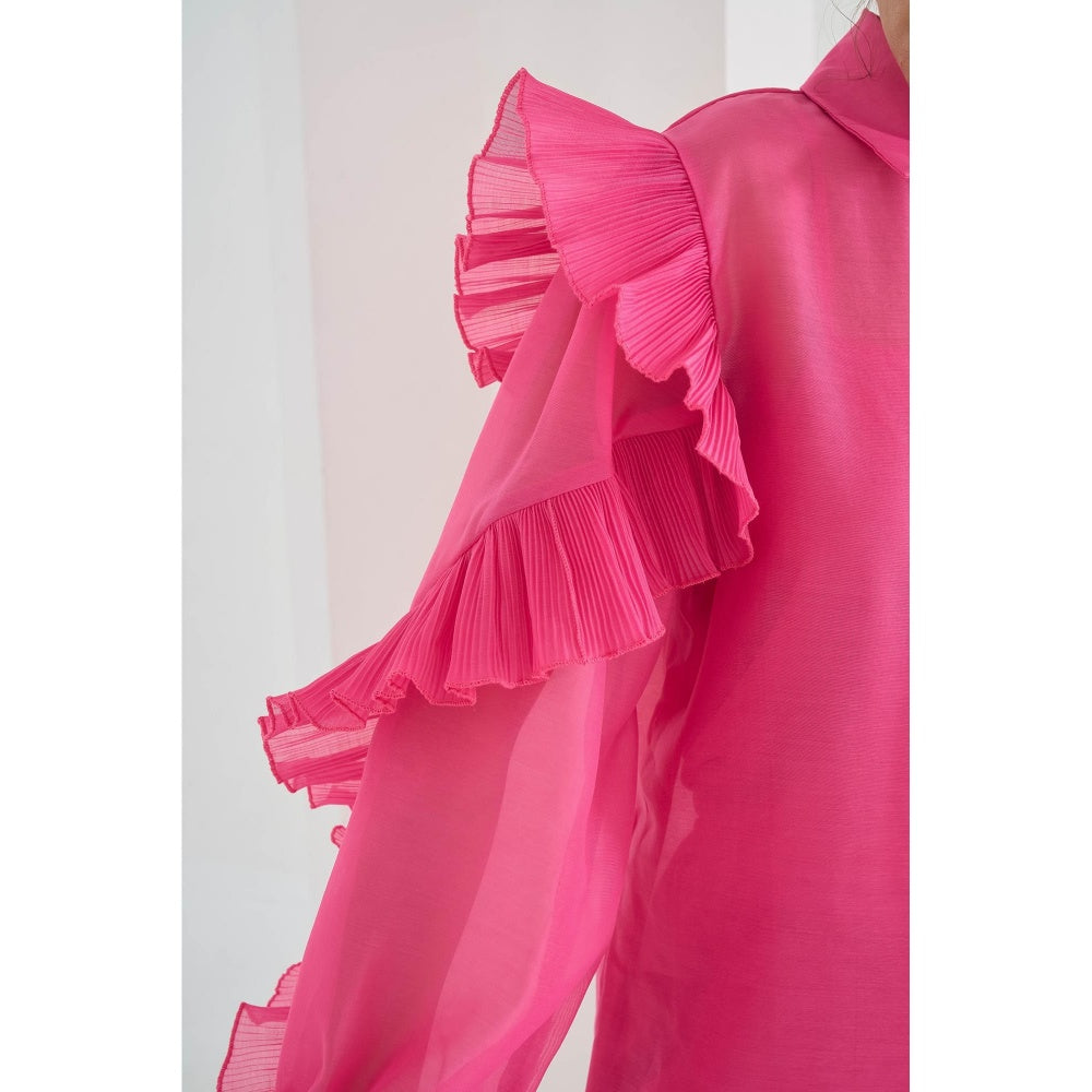 Pleats by Aruni Pink Matie Shirt