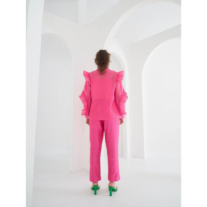 Pleats by Aruni Pink Matie Shirt