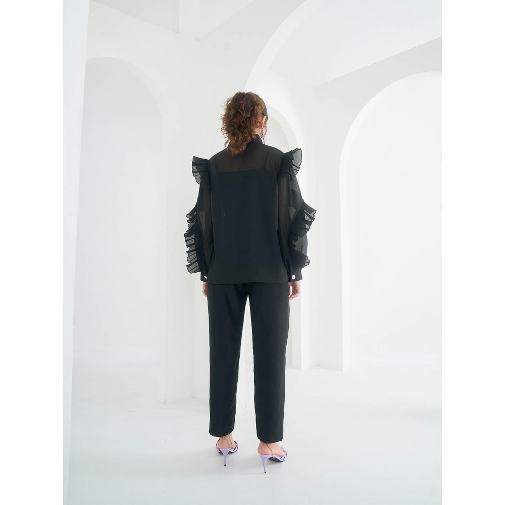 Pleats by Aruni Black Matie Shirt